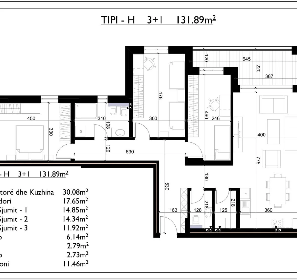 Apartament • 131.98m2 4