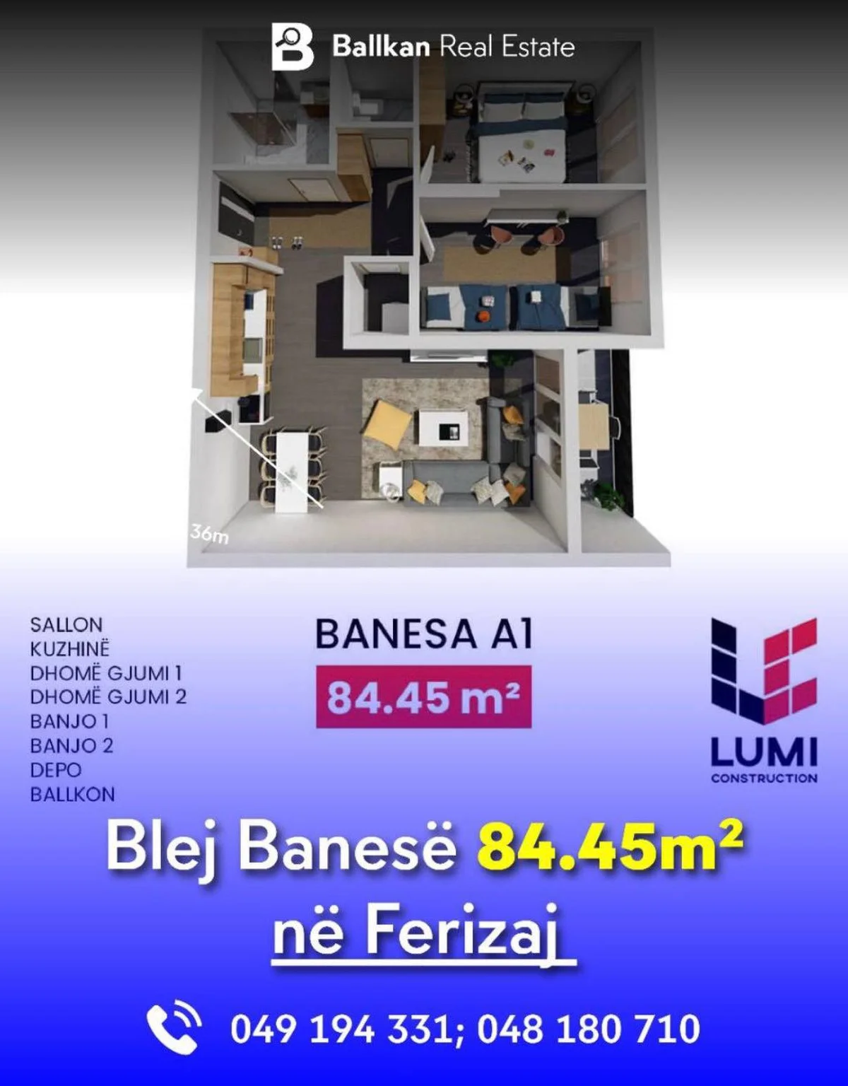 Apartament • 84.45m2 2