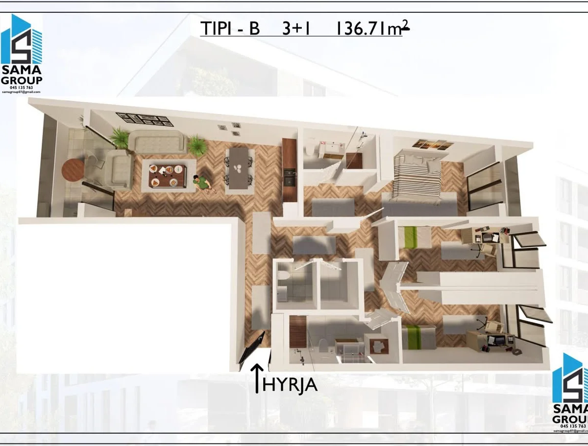 Apartament • 136.71m2 3