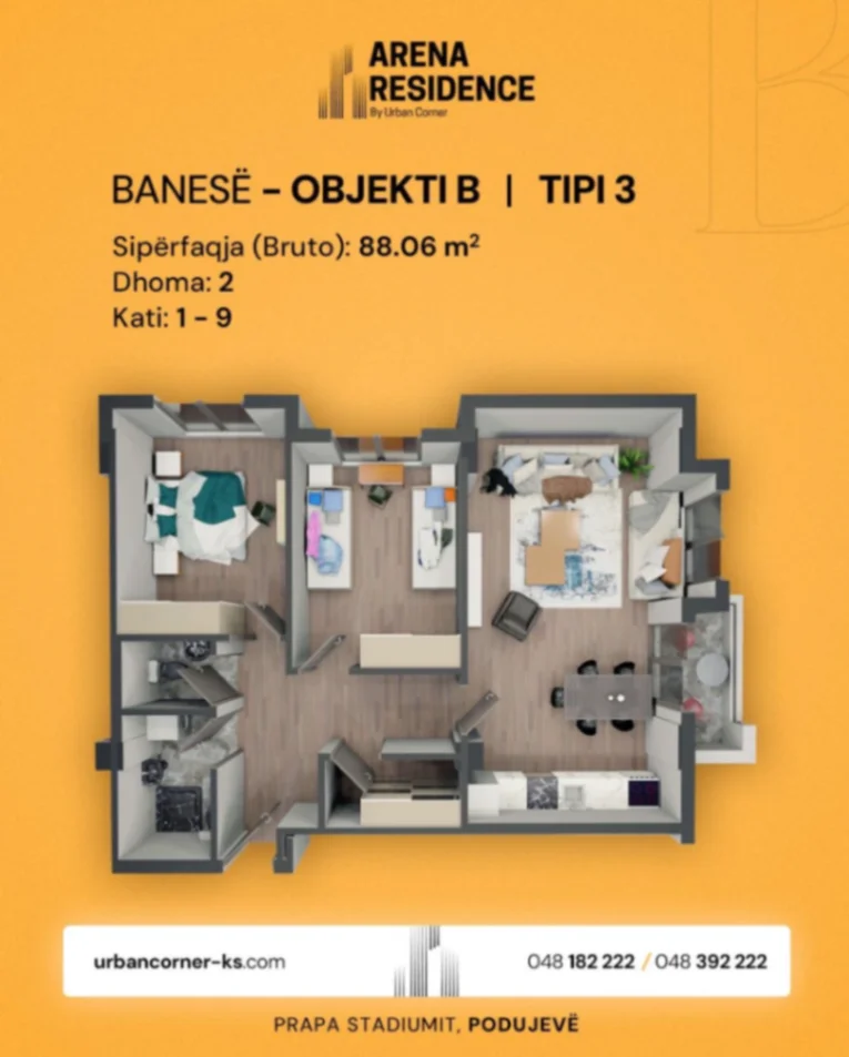 Apartament • 88.06m2