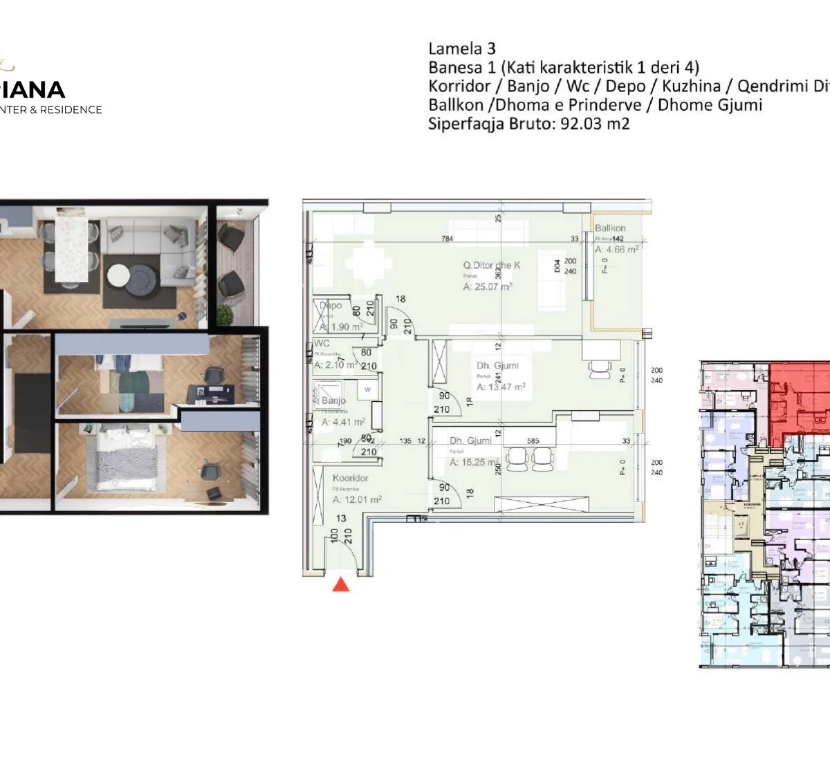 Apartament • 92.03m2