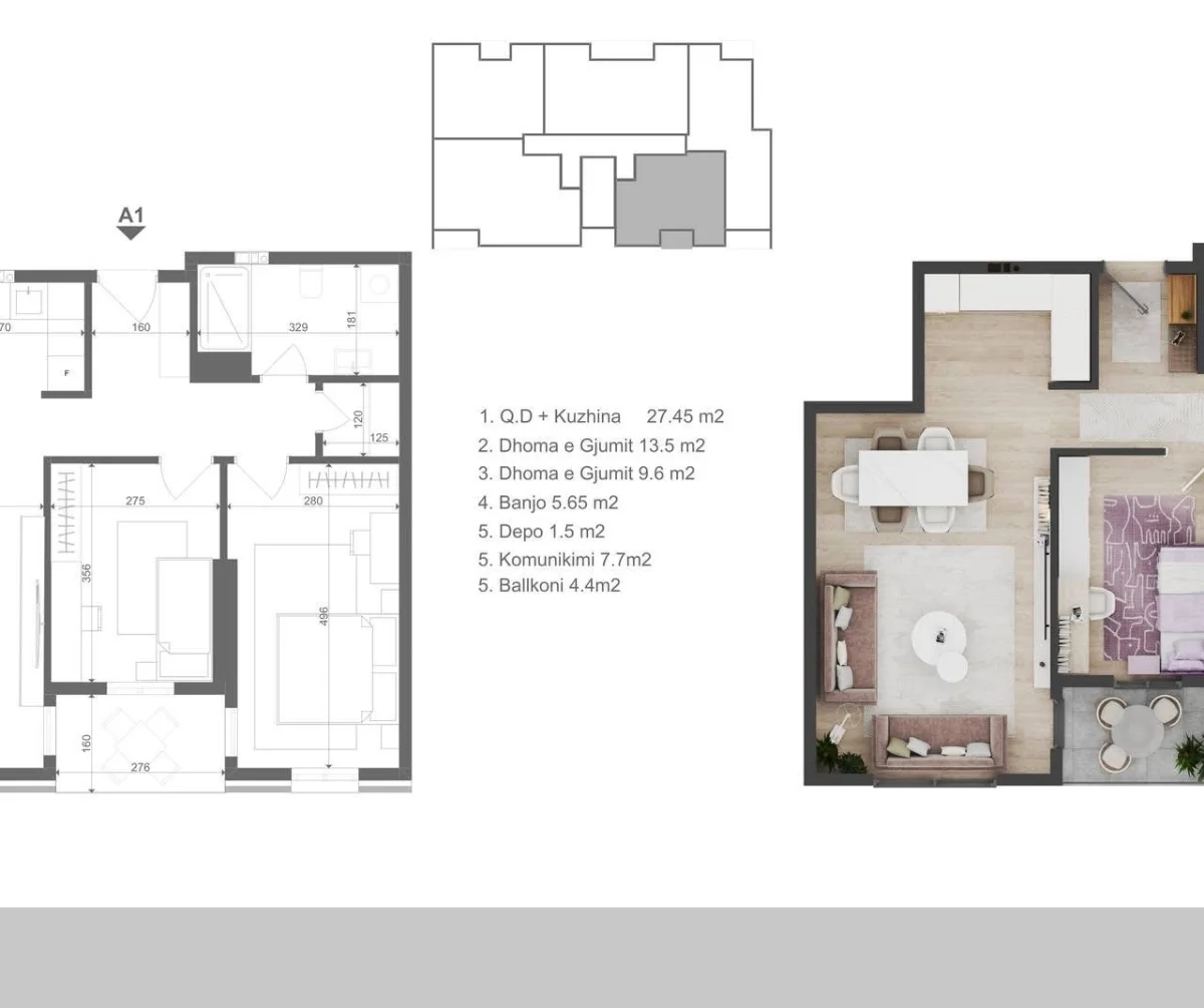 Apartament • 80m2