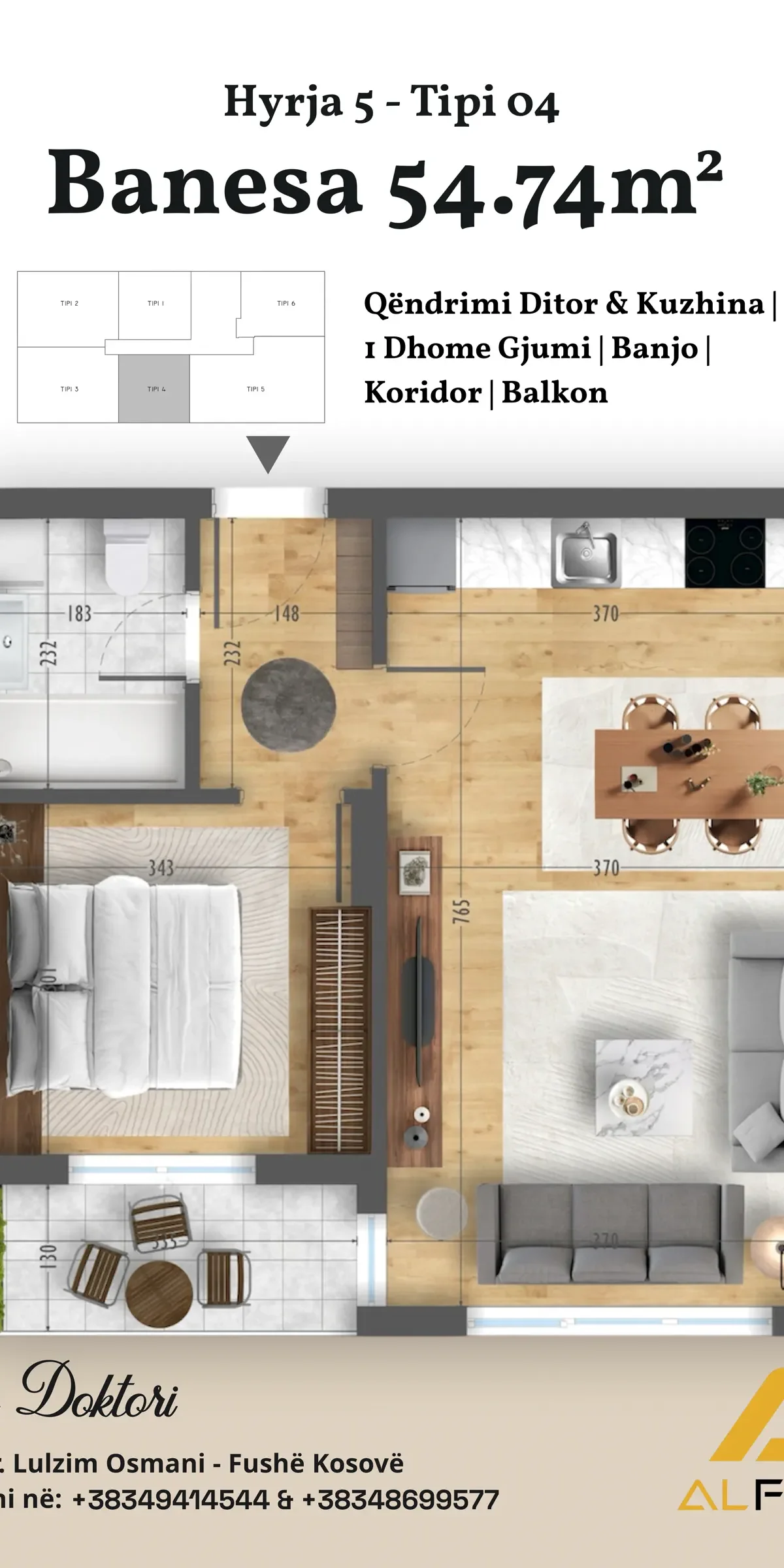 Apartment • 54.74m2
