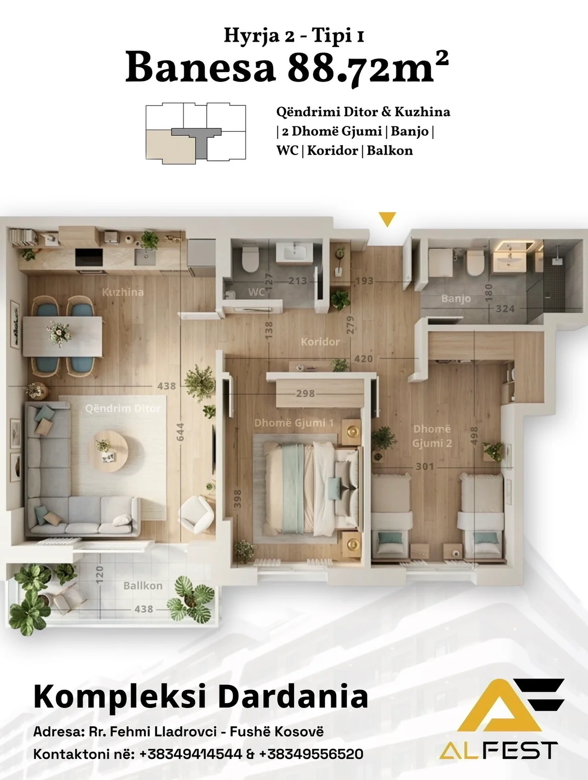 Apartament • 88.72m2