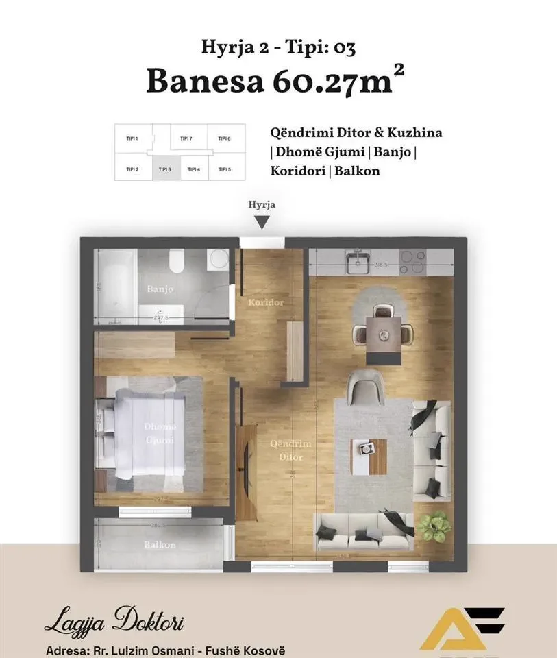 Apartment • 60.27m2