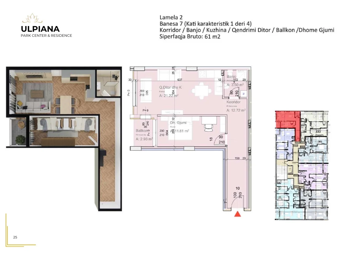 Apartament • 61m2