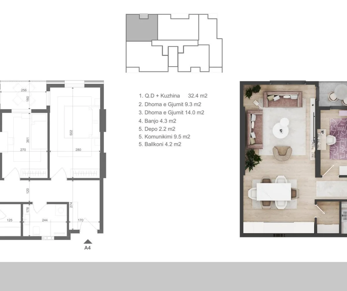 Apartament • 85.56m2