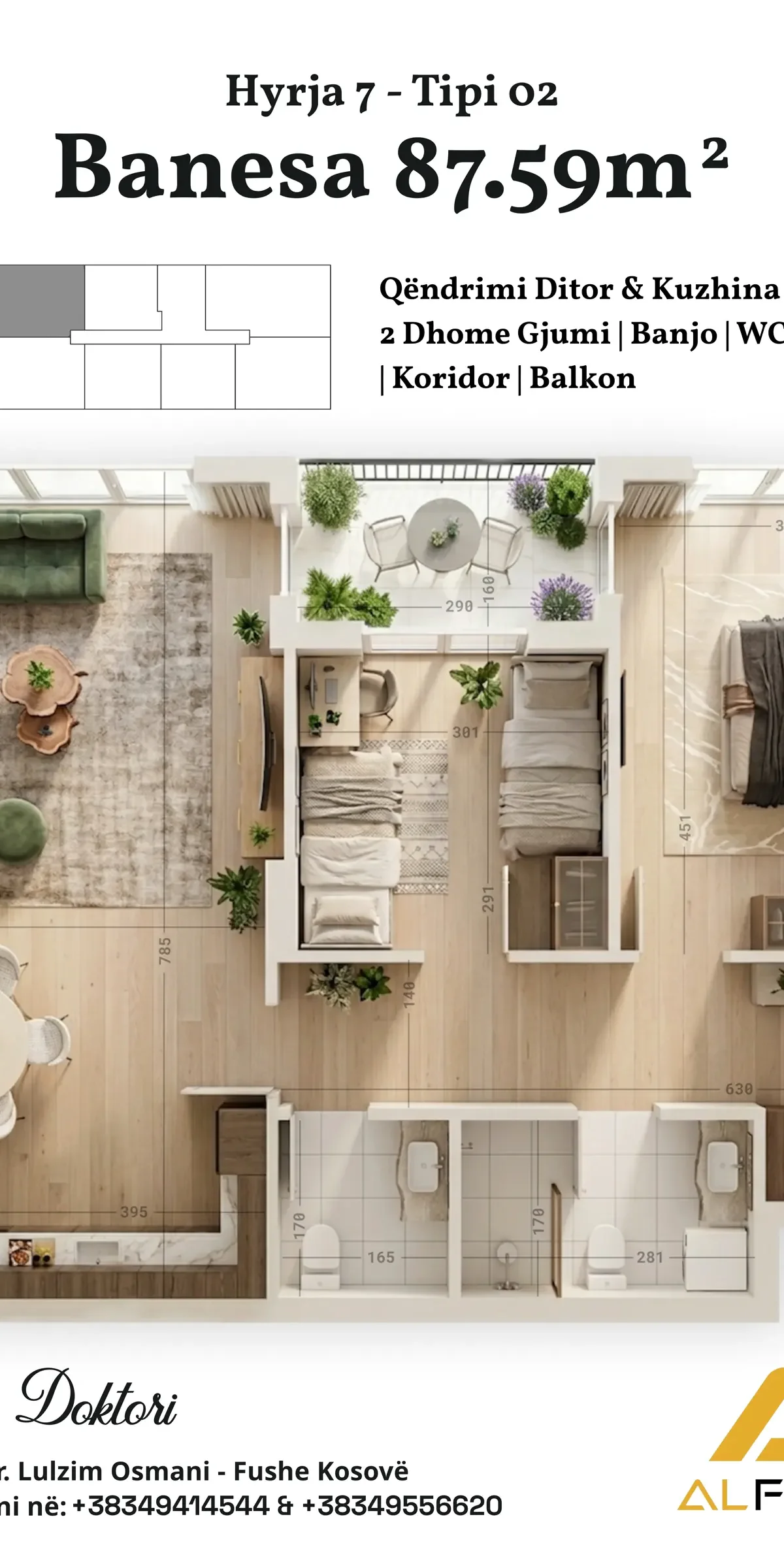 Apartment • 87.59m2