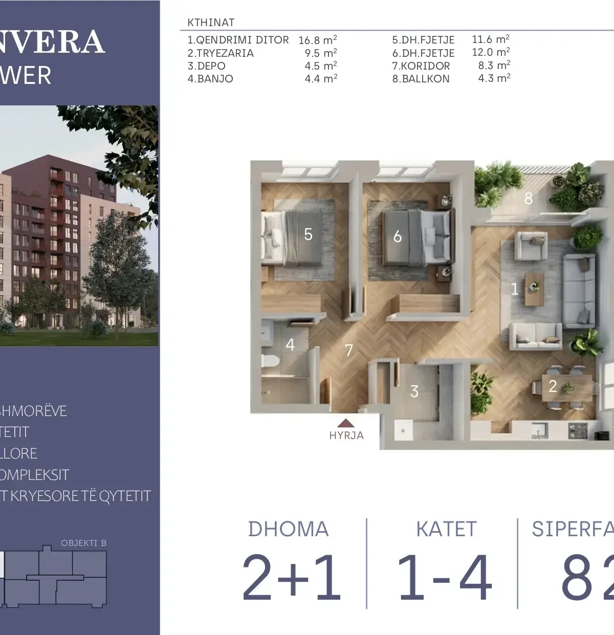 Apartament • 82.3m2