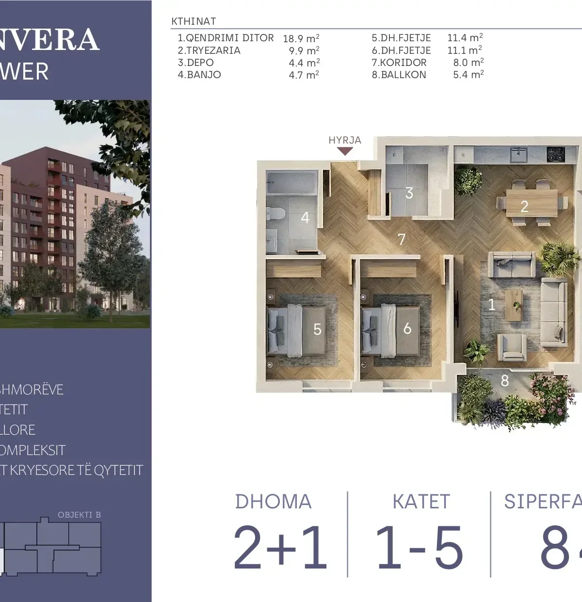 Apartament • 84.6m2