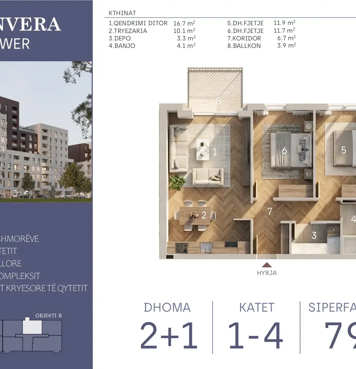 Apartament • 79.1m2