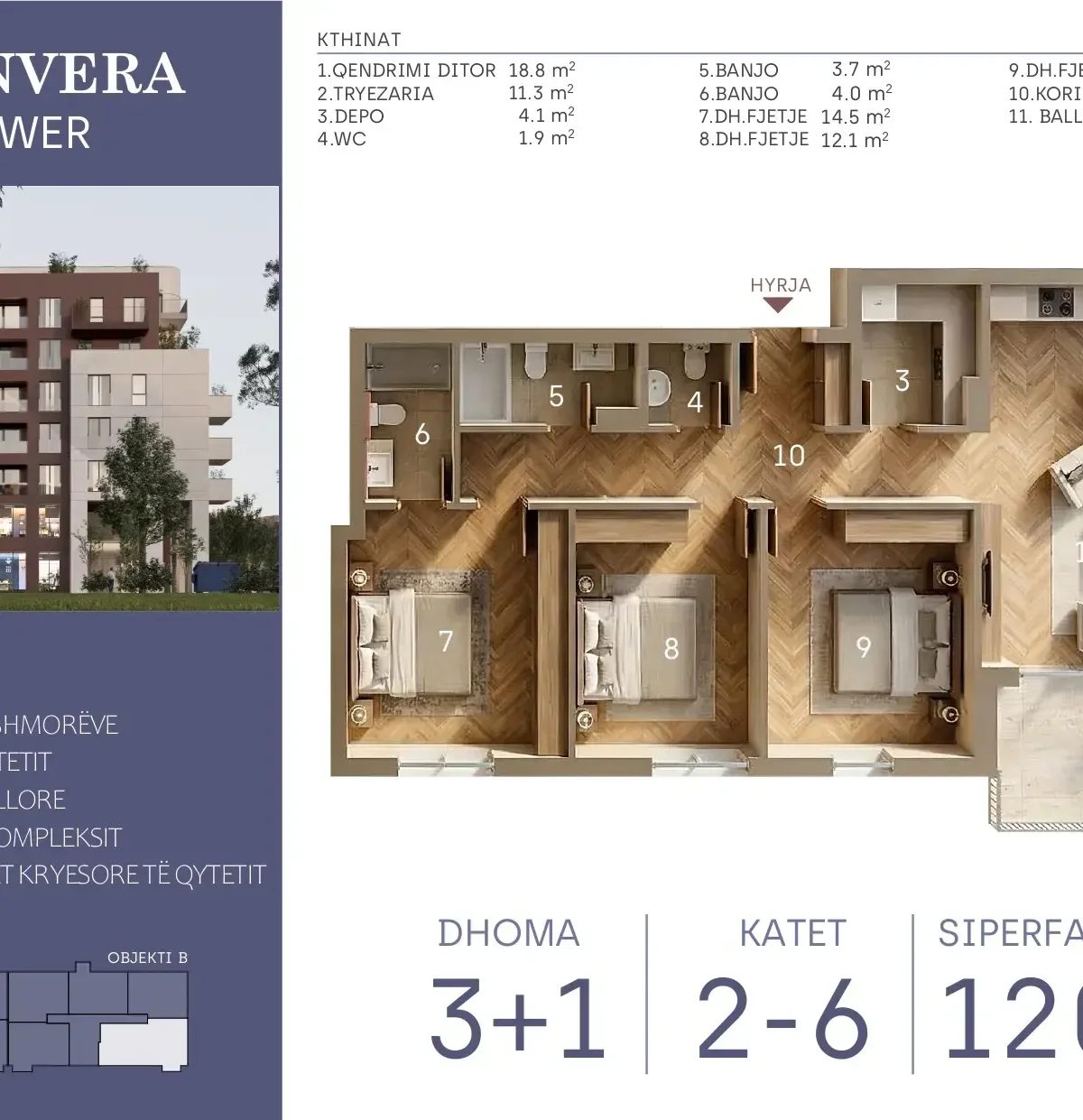 Apartament • 120.9m2