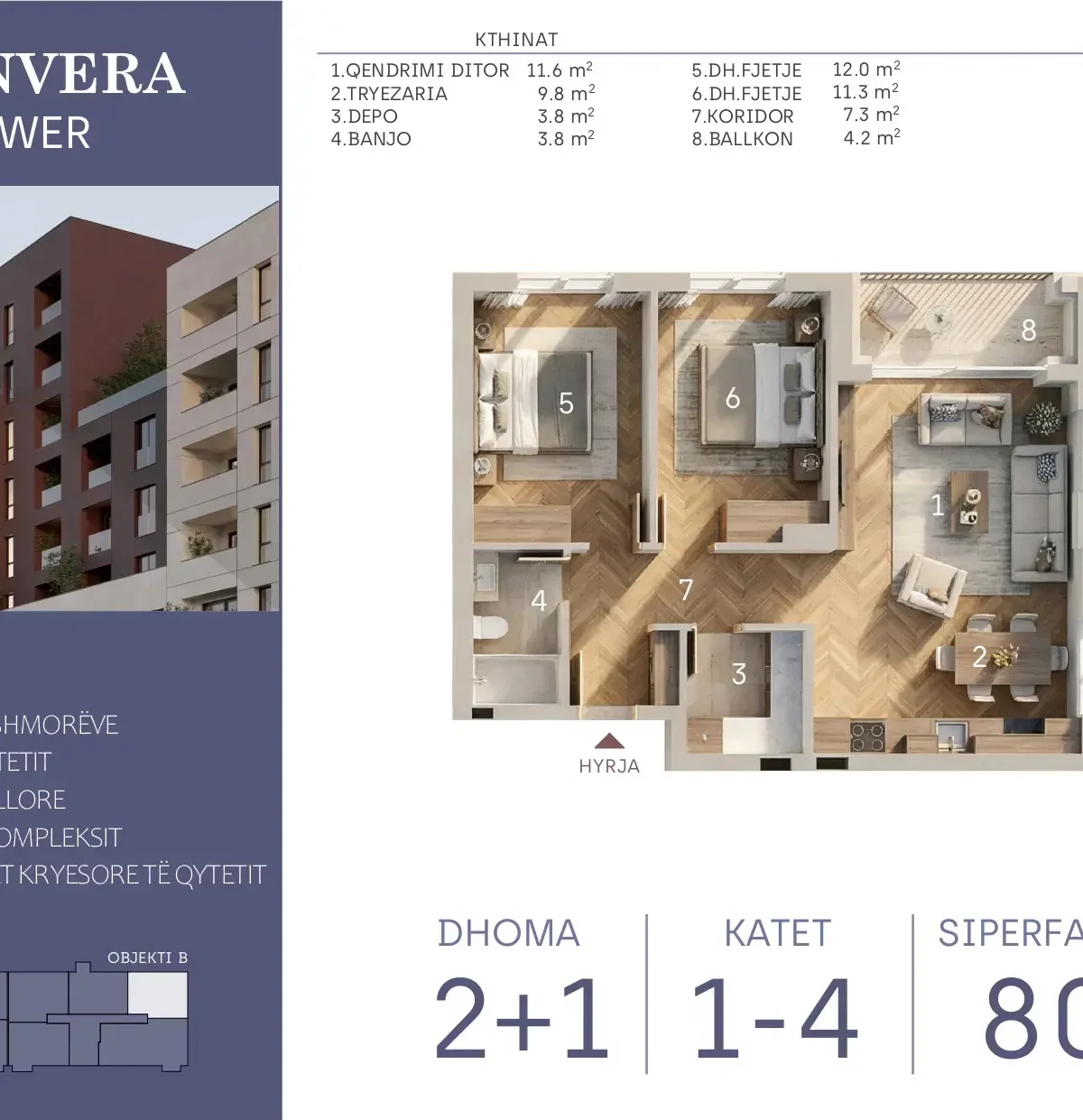 Apartament • 80.4m2