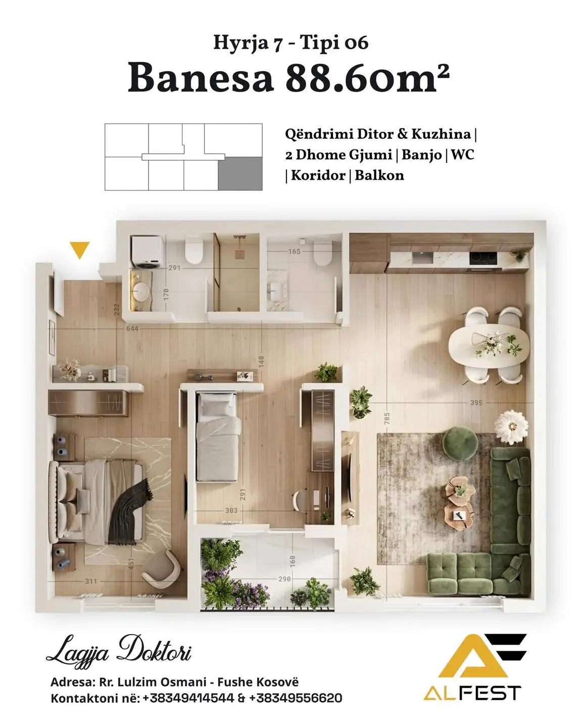 Apartment • 88.60m2