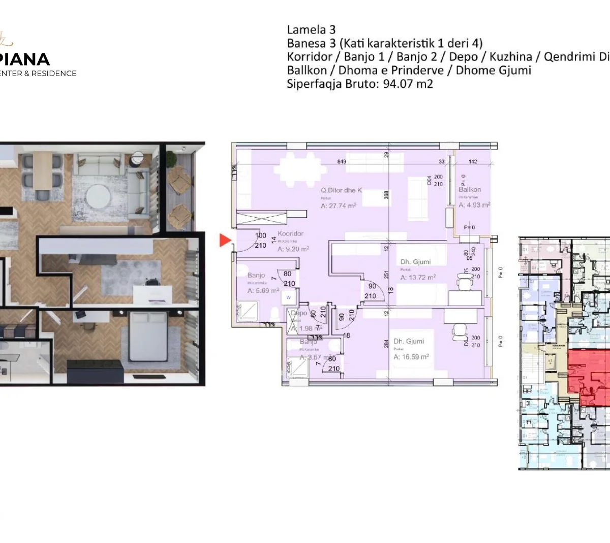 Apartament • 94.07m2