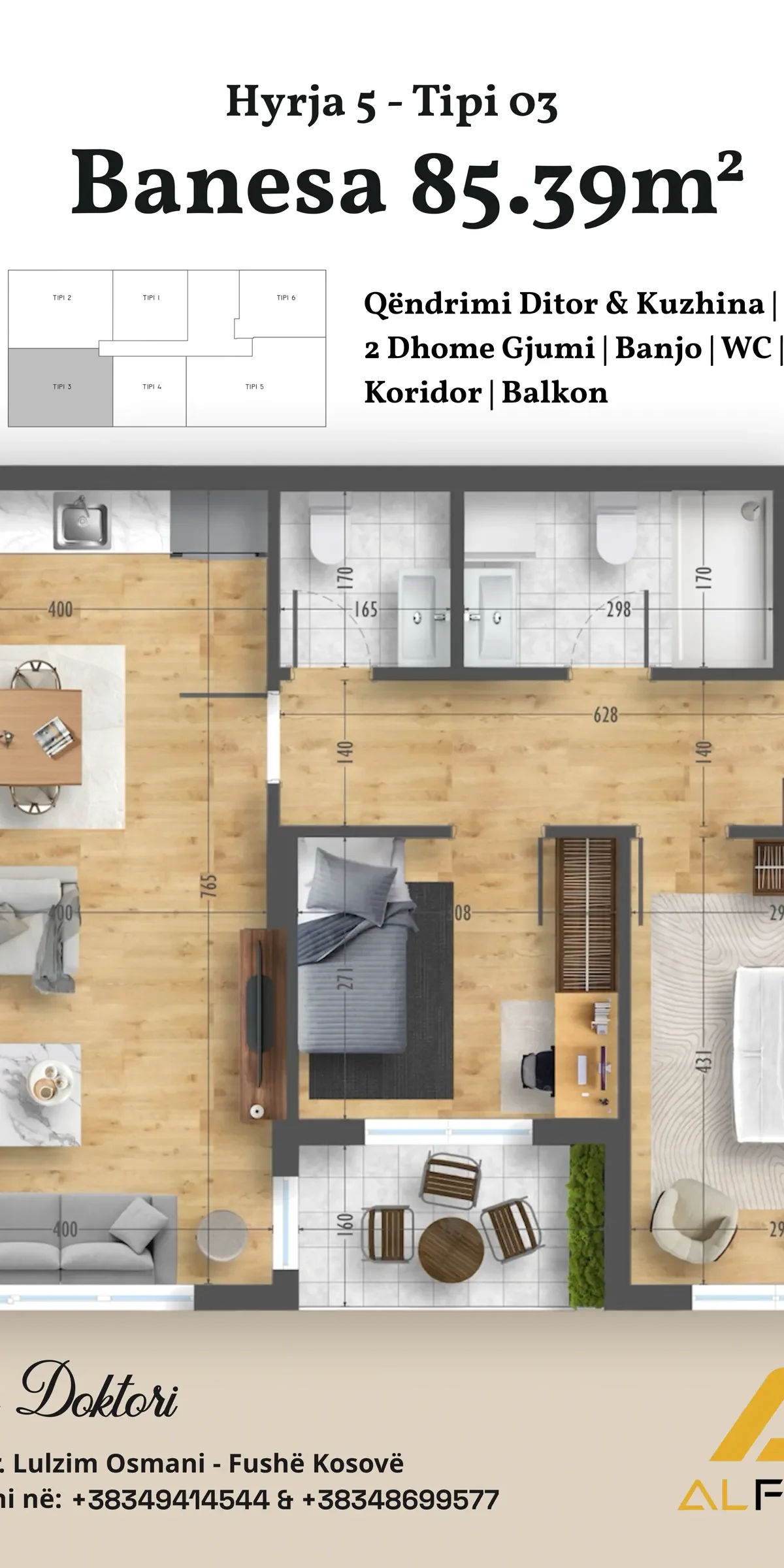 Apartment • 85.39m2