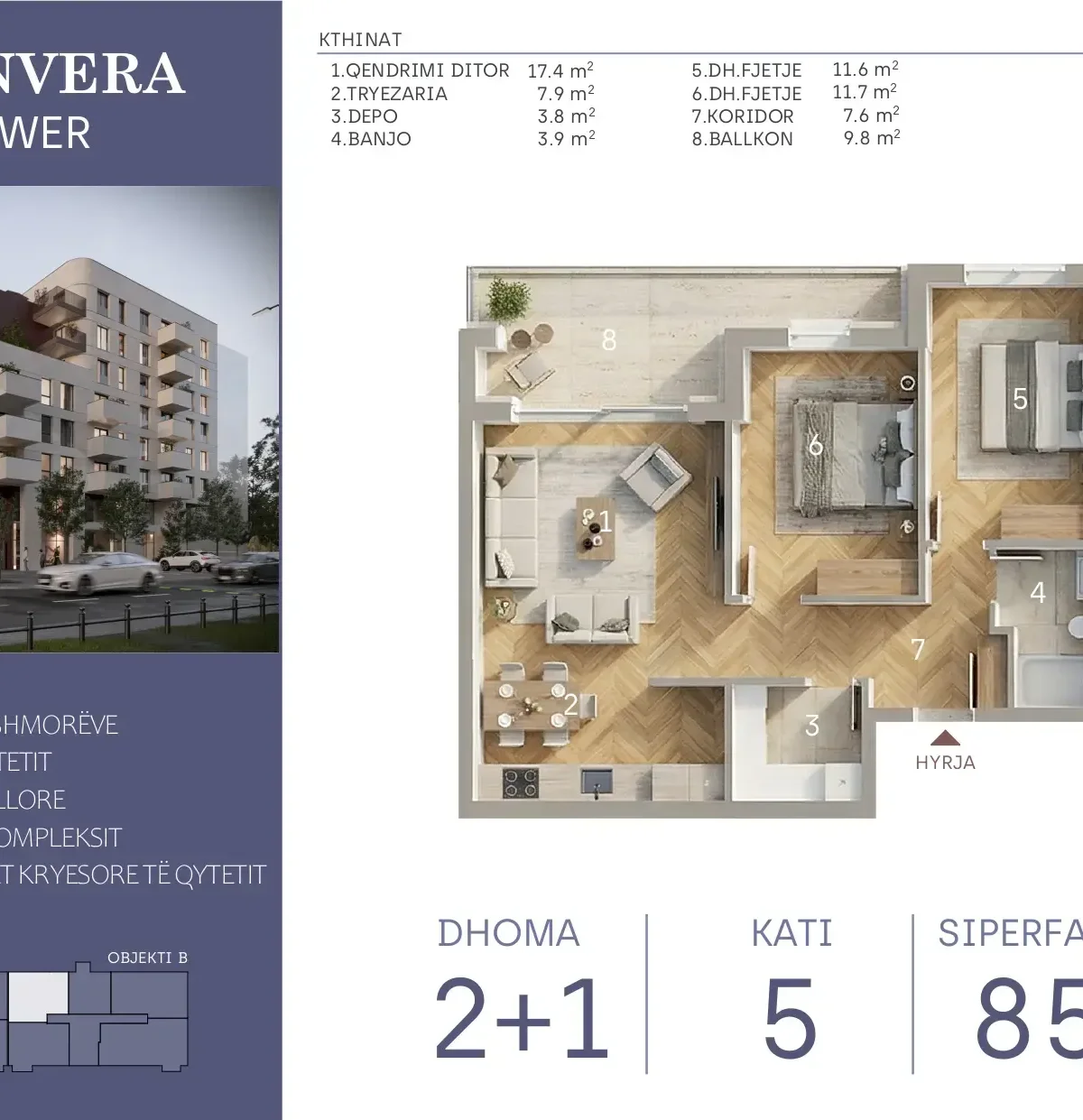 Apartament • 85.3m2