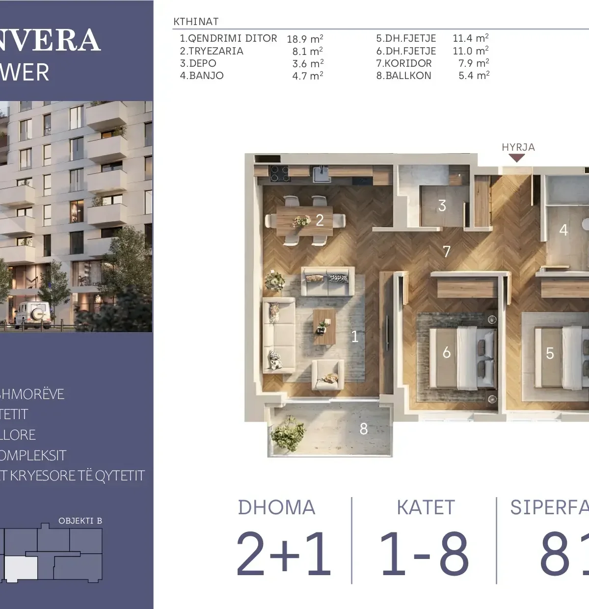 Apartament • 81.6m2