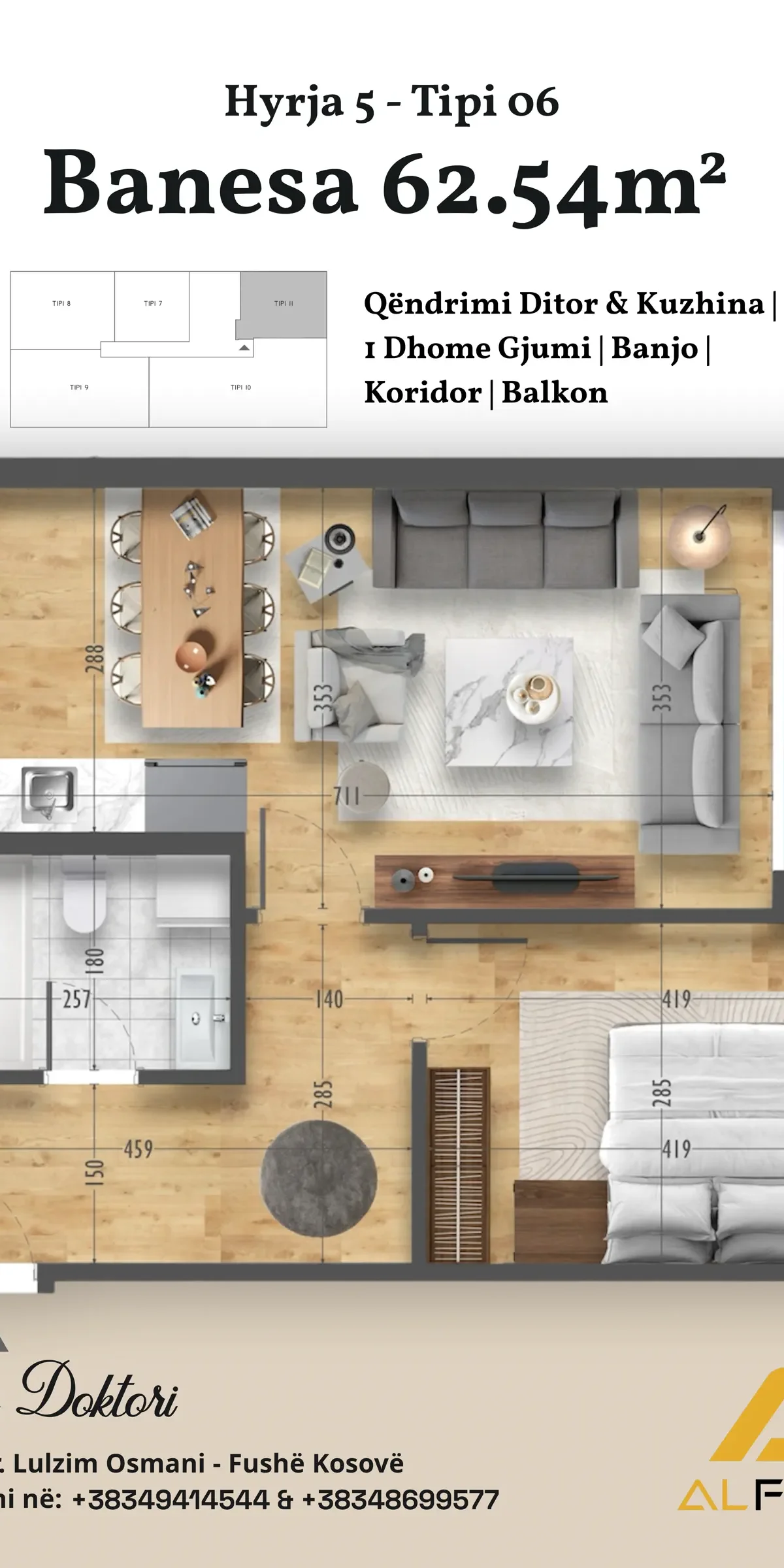 Apartment • 62.54m2