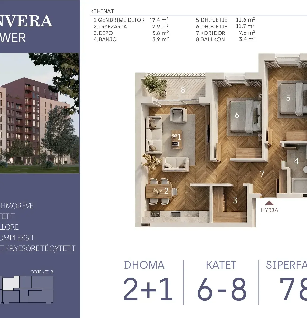 Apartament • 78.1m2