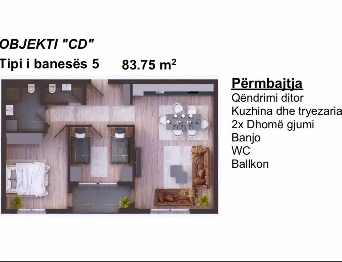 Apartament • 83.75m2
